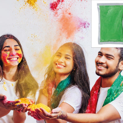 Groene Holi Poeder 200gr van Fiestas Guirca koop je bij Partywinkel