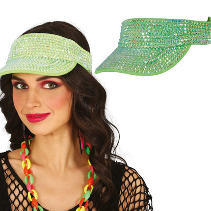 Groene Zonneklep Steentjes van Fiestas Guirca koop je bij Partywinkel