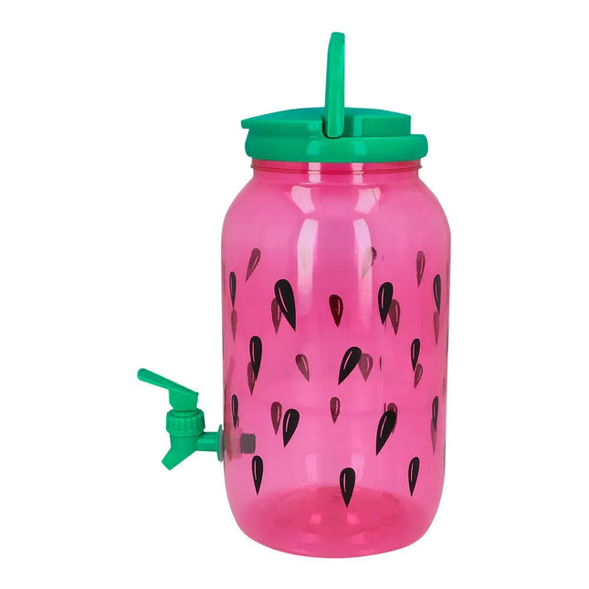 Groen/Roze Drankdispenser Watermeloen Met Kraantje 3,8l van Boland koop je bij Partywinkel
