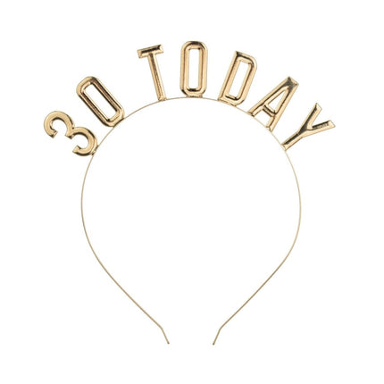 Haarband 30 Jaar Goud van Partydeco koop je bij Partywinkel