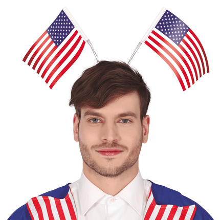 Haarband Amerikaanse Vlaggen van Fiestas Guirca koop je bij Partywinkel