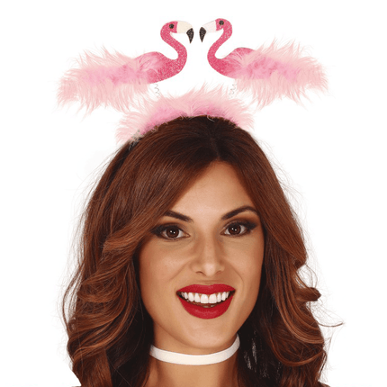 Haarband Veren En Flamingo'S van Fiestas Guirca koop je bij Partywinkel