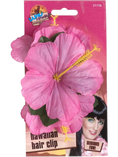 Haarbloem Lichtroze 14cm van Smiffys koop je bij Partywinkel