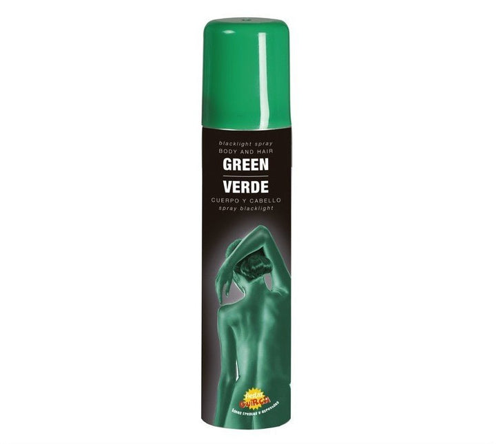 Hair and Body Spray UV Groen 75ml van Fiestas Guirca koop je bij Partywinkel