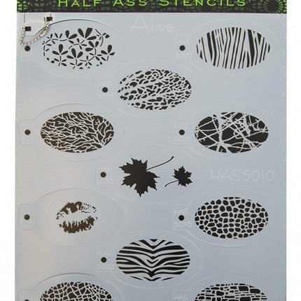 Half Ass Schmink Sjabloon Alive van Bad Ass Stencils koop je bij Partywinkel