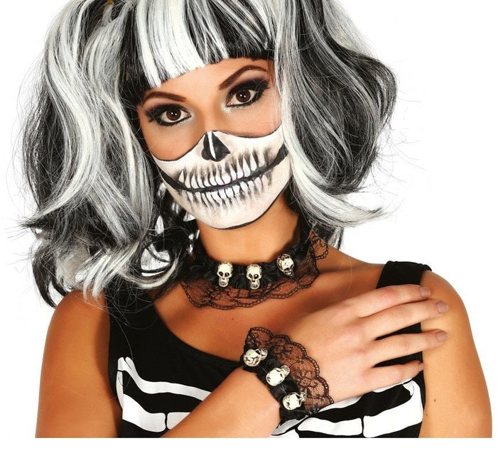 Halloween Armband En Choker Doodskop van Fiestas Guirca koop je bij Partywinkel
