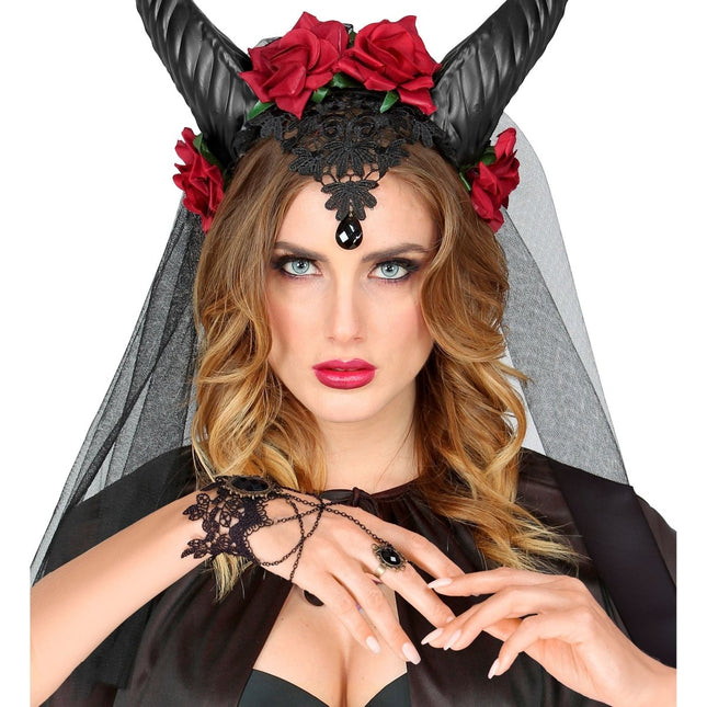 Halloween Armband Zwarte Steen Kant van Widmann koop je bij Partywinkel