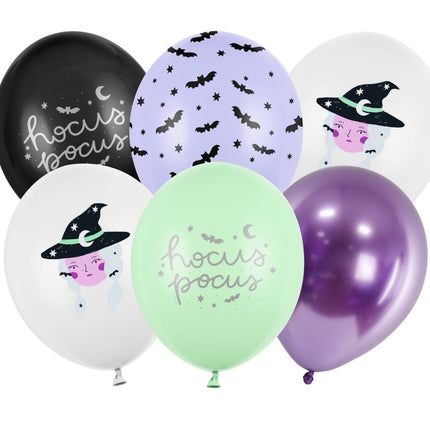 Halloween Ballonnen Hocus Pocus 30cm 6st van Partydeco koop je bij Partywinkel