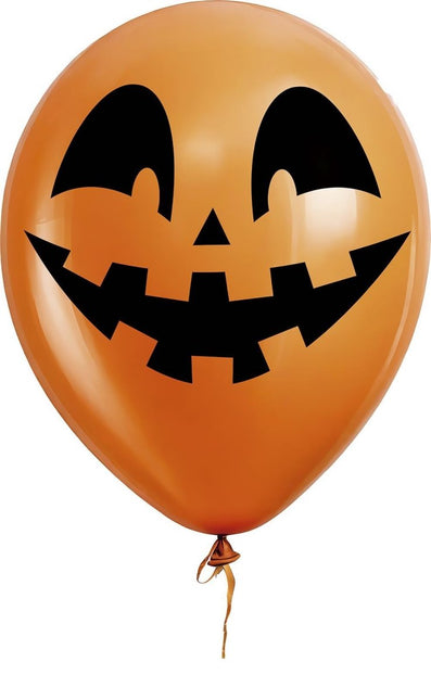 Halloween Ballonnen Oranje Pompoen 30cm 10st van Fiestas Guirca koop je bij Partywinkel