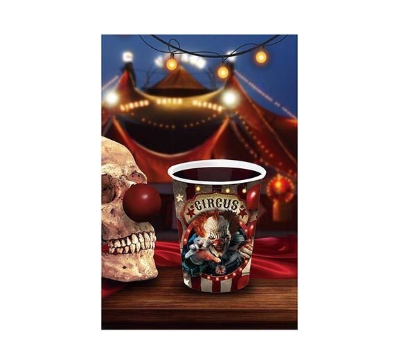 Halloween Bekers Clown 240ml 6st van Fiestas Guirca koop je bij Partywinkel