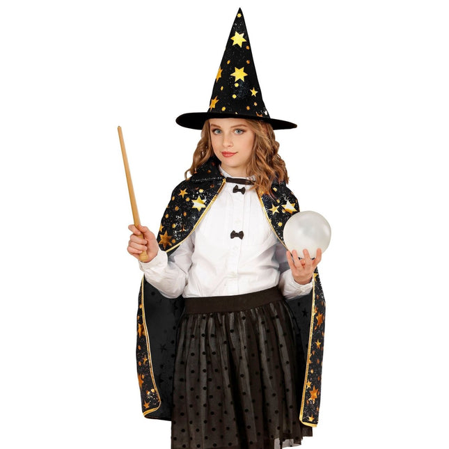 Halloween Cape Kind Met Steren van Widmann koop je bij Partywinkel