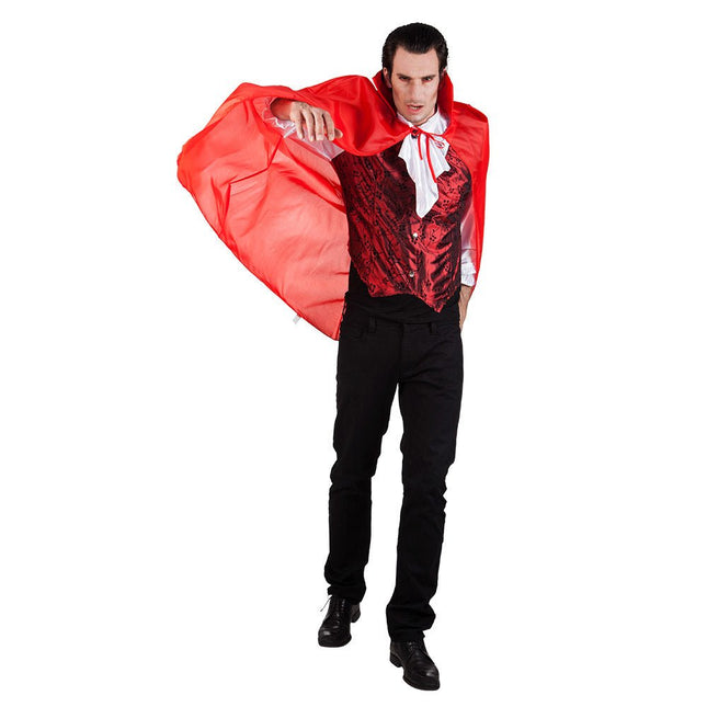 Halloween Cape Rood 1,2m van Boland koop je bij Partywinkel