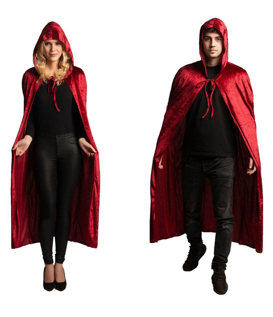 Halloween Cape Rood Capuchon van Partychimp koop je bij Partywinkel