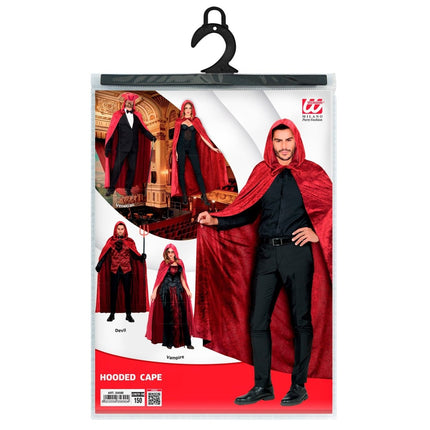 Halloween Cape Rood Fluweel 1,5m van Widmann koop je bij Partywinkel