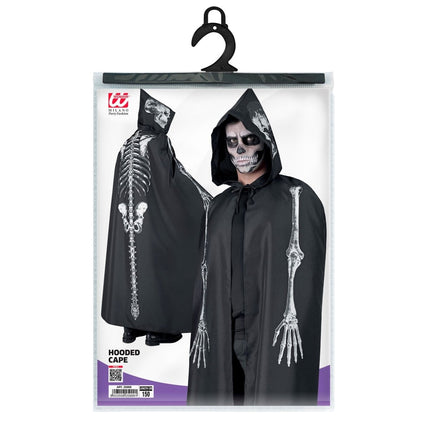 Halloween Cape Skelet 1,5m van Widmann koop je bij Partywinkel