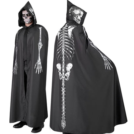 Halloween Cape Skelet 1,5m van Widmann koop je bij Partywinkel