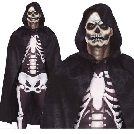 Halloween Cape Zwart 1,3m van Fiestas Guirca koop je bij Partywinkel