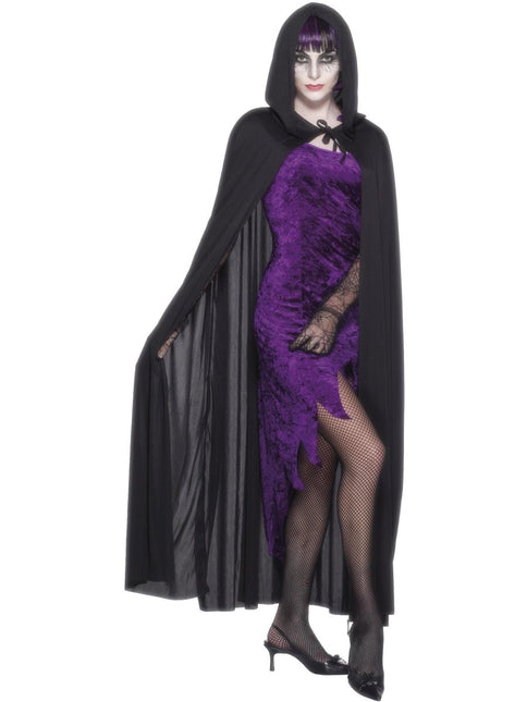 Halloween Cape Zwart Met Capuchon van Smiffys koop je bij Partywinkel
