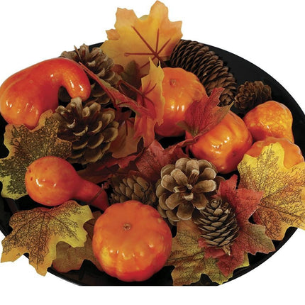 Halloween Decoratie Pompoenbladeren En Dennenappels van Fiestas Guirca koop je bij Partywinkel