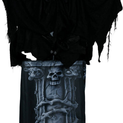 Halloween Decoratie Vleermuis Op Steen Beweegbaar Met Licht En Geluid 1,5m van Fiestas Guirca koop je bij Partywinkel