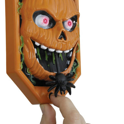 Halloween Deurbel Pompoen Met Licht, Geluid En Beweging van Fiestas Guirca koop je bij Partywinkel
