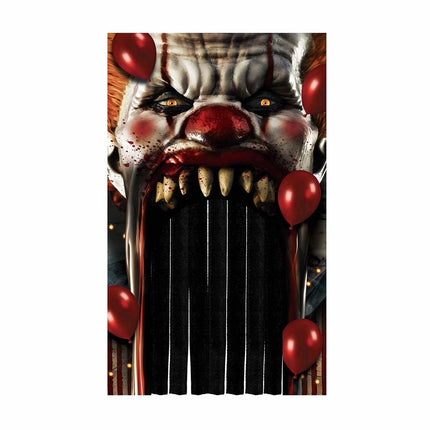 Halloween Deurgordijn Horror Clown 2,4m van Fiestas Guirca koop je bij Partywinkel