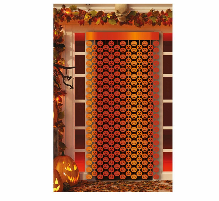 Halloween Deurgordijn Pompoenen 2m van Fiestas Guirca koop je bij Partywinkel