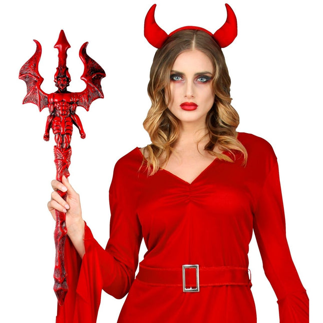 Halloween Drietand Rood Duivel van Widmann koop je bij Partywinkel