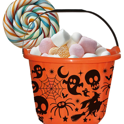 Halloween Emmer Oranje 18cm van Fiestas Guirca koop je bij Partywinkel