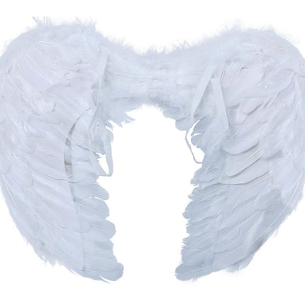 Halloween Engelen Vleugels Wit 60cm van Fiestas Guirca koop je bij Partywinkel