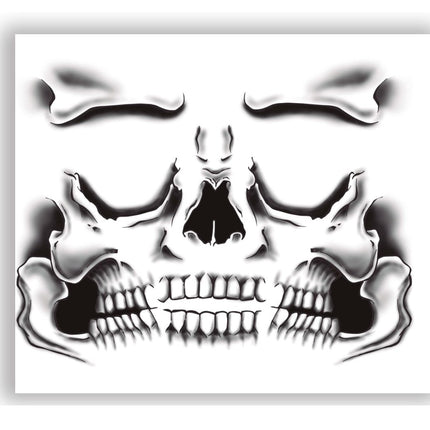Halloween Gezicht Stickers Skelet 30x14 cm van Fiestas Guirca koop je bij Partywinkel