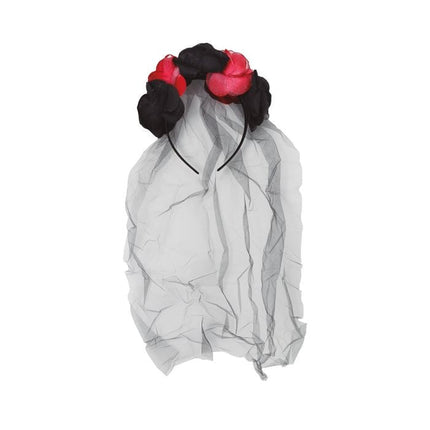 Halloween Haarband Bloemen Sluier van Fiestas Guirca koop je bij Partywinkel