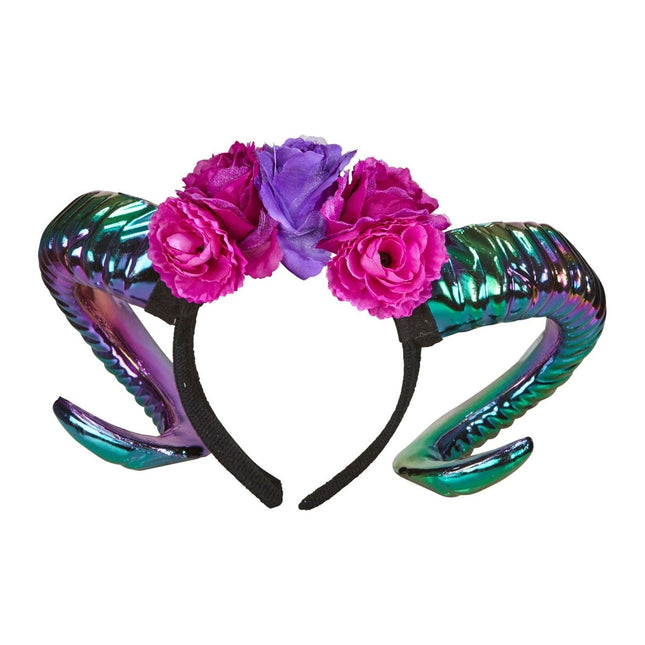 Halloween Haarband Gekleurd Hoorn van Widmann koop je bij Partywinkel