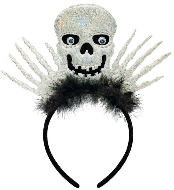 Halloween Haarband Skelet Wit Zwart van Widmann koop je bij Partywinkel