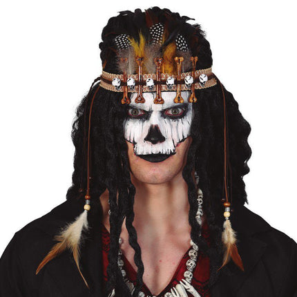 Halloween Haarband Voodoo Veren van Fiestas Guirca koop je bij Partywinkel