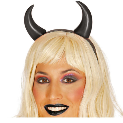 Halloween Haarband Zwart Duivel van Fiestas Guirca koop je bij Partywinkel