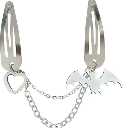 Halloween Haarclip Ketting Vleermuis En Hartje van Fiestas Guirca koop je bij Partywinkel