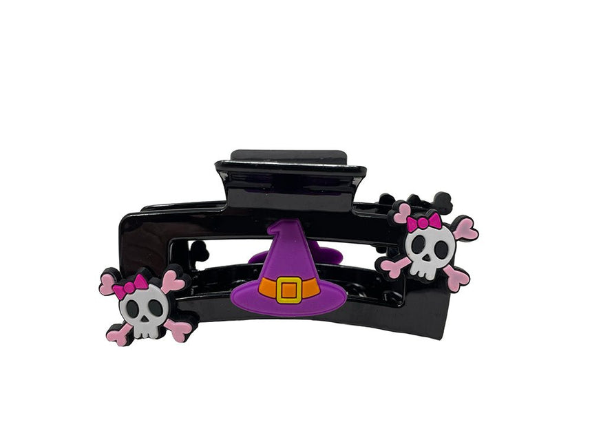 Halloween Haarclip Roze Doodshoofd 2st van Fiestas Guirca koop je bij Partywinkel