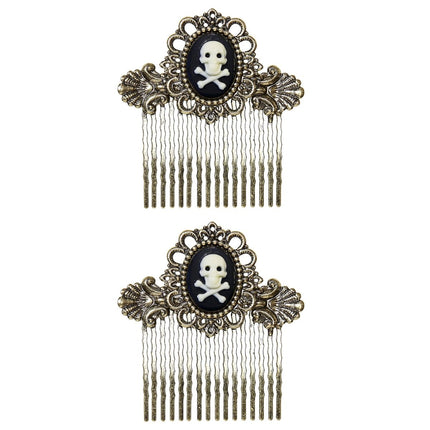 Halloween Haarclip Schedel Met Botten van Widmann koop je bij Partywinkel