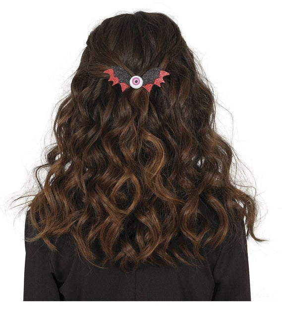 Halloween Haarclip Vleermuis 10cm 2st van Fiestas Guirca koop je bij Partywinkel