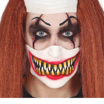 Halloween Half Masker Clowns Gezicht van Fiestas Guirca koop je bij Partywinkel