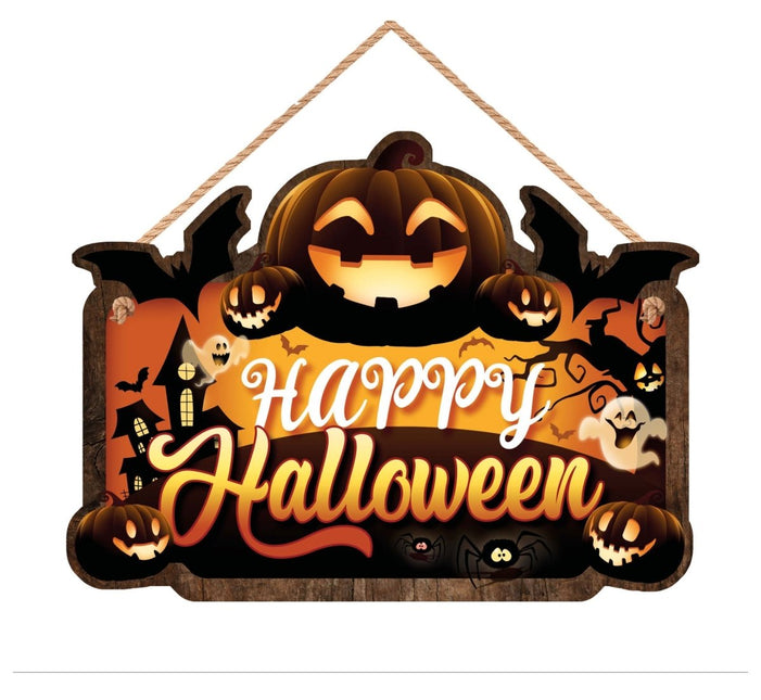Halloween Deurbord Happy Halloween 35cm van Fiestas Guirca koop je bij Partywinkel