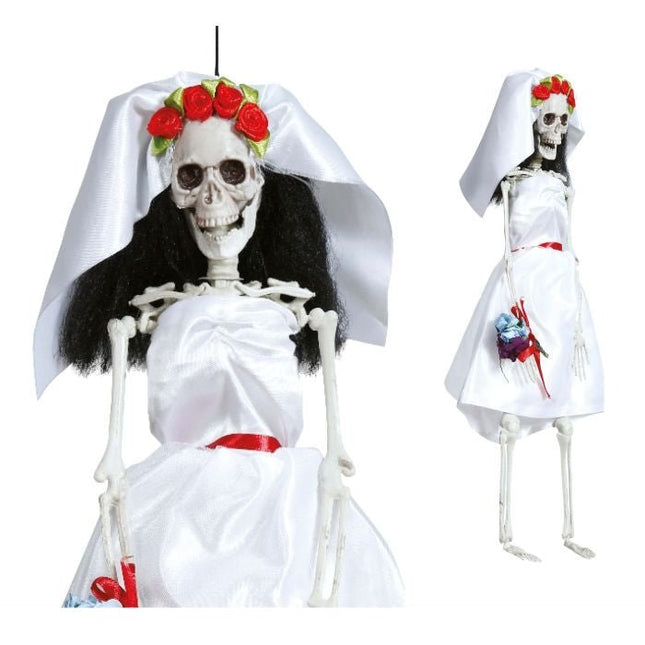 Halloween Hangende Pop Bruid 40cm van Fiestas Guirca koop je bij Partywinkel