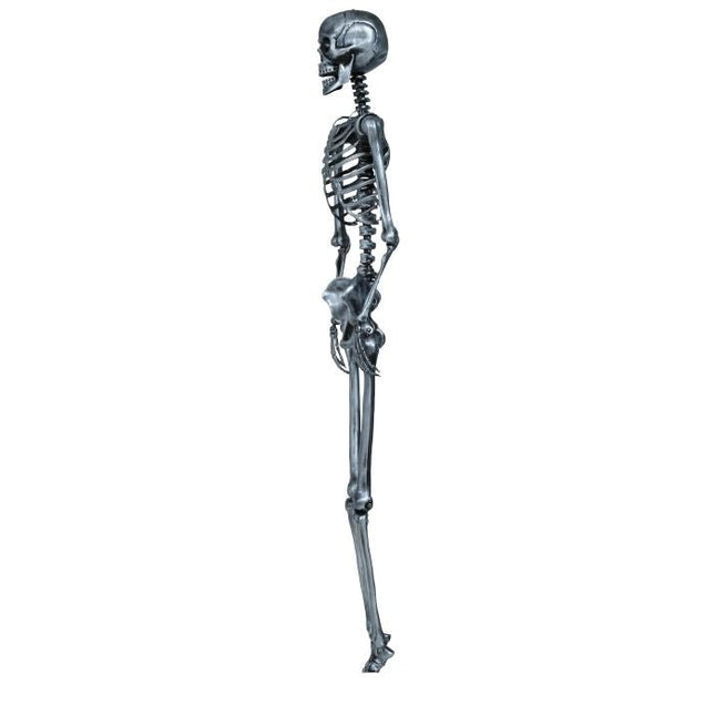 Halloween Hangdecoratie Zilver Skelet 1,6m van Fiestas Guirca koop je bij Partywinkel
