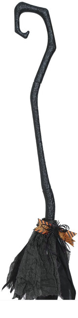 Halloween Heksenbezem Zwart Paars 90cm van Fiestas Guirca koop je bij Partywinkel