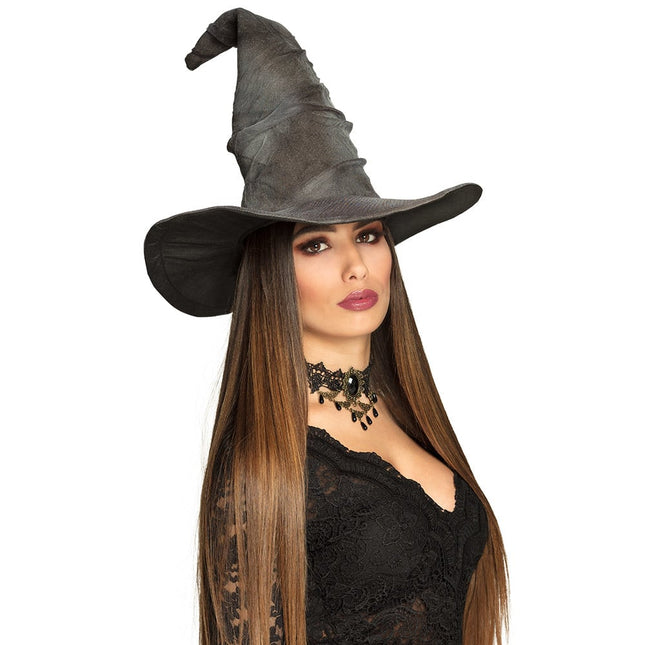 Halloween Heksenhoed Grijs van Boland koop je bij Partywinkel