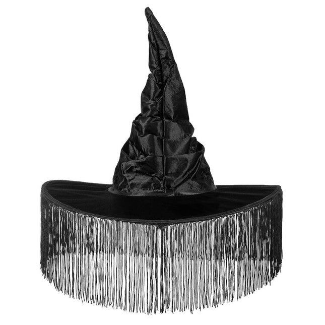 Halloween Heksenhoed Zwart Franjes van Boland koop je bij Partywinkel