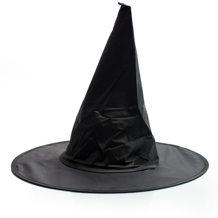Halloween Heksenhoed Zwart Hoog van Partychimp koop je bij Partywinkel