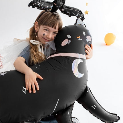 Halloween Helium Ballon Kat Leeg 95cm van Partydeco koop je bij Partywinkel