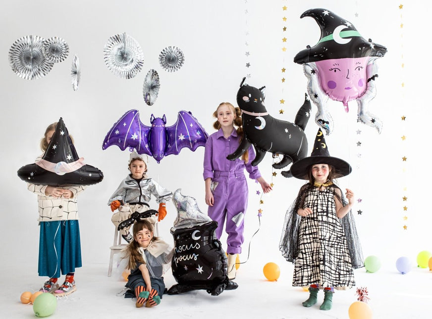 Halloween Helium Ballon Kat Leeg 95cm van Partydeco koop je bij Partywinkel